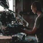 Man holding engines
